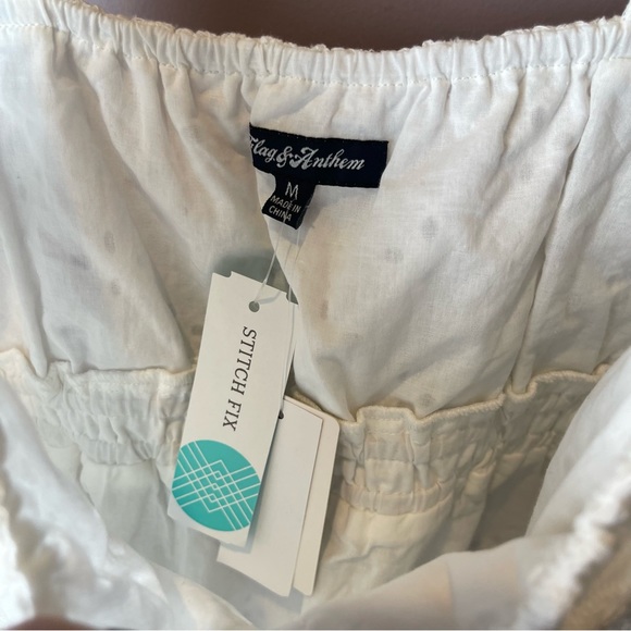 NWT Flag & Anthem Stitch Fix White Eyelet Top M - Picture 7 of 13